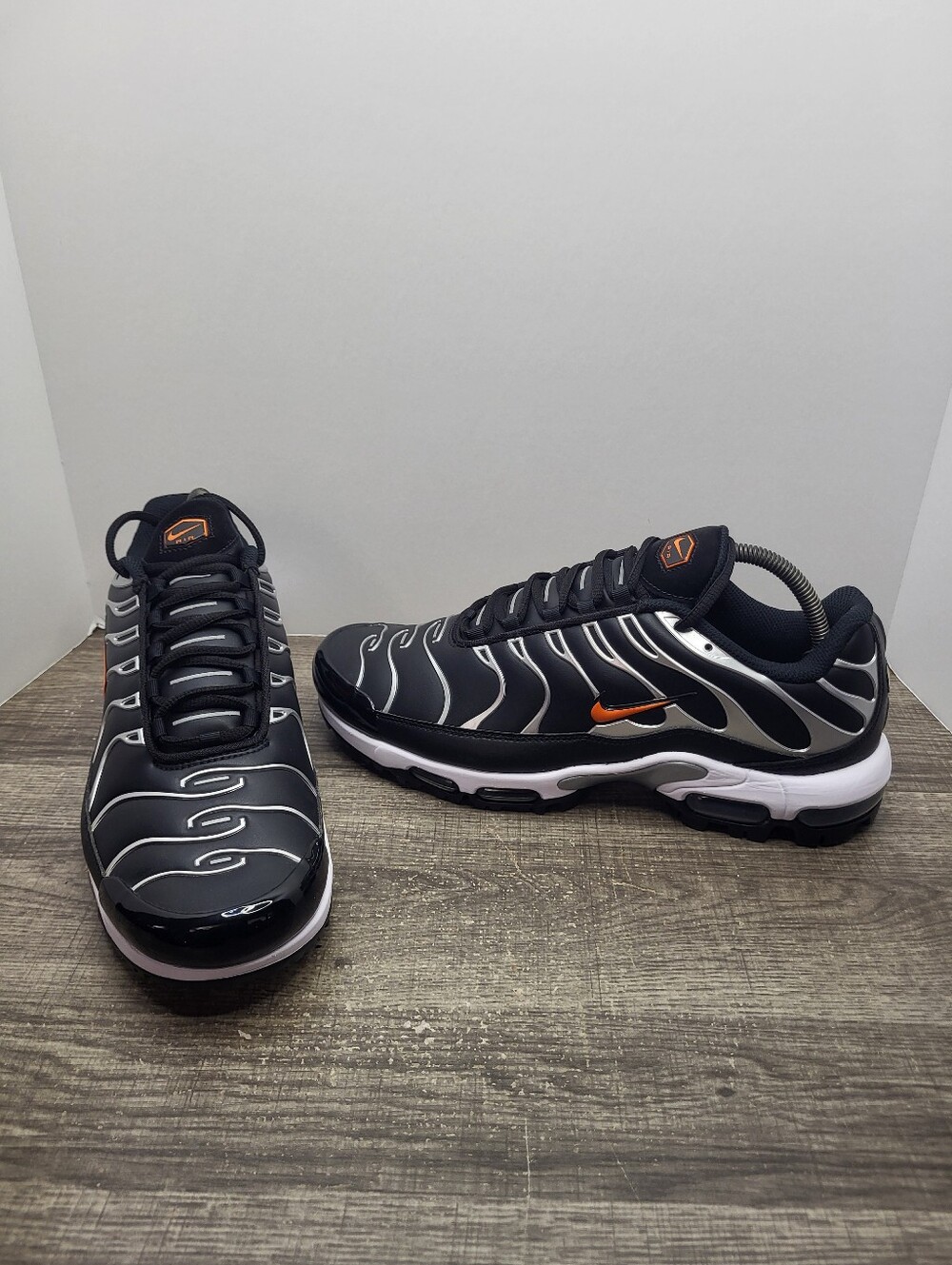 Nike Air Max Plus G Golf Black Metallic Silver Total Orange Mens Size 10 New